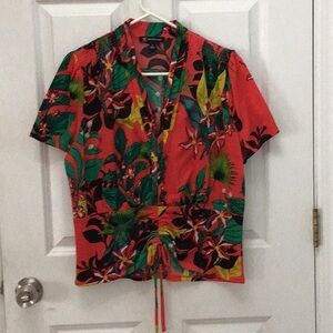 INC Hawaiian print top. Short sleeve size xl
